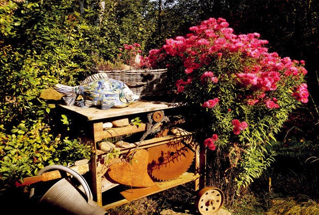 Blühendes Gartenfinale im Herbst